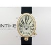 Reine de Naples 8918BB RG ZF 11 Best Edition White MOP Dial Diamonds Bezel on Black Fabric Strap A537