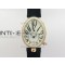 Reine de Naples 8918BB RG ZF 11 Best Edition White MOP Dial Diamonds Bezel on Black Fabric Strap A537