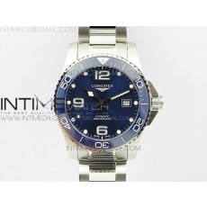 Conquest L3.840.4.56.6 Real Ceramic Bezel SS ZF 11 Best Edition Blue dial On SS Bracelet A2824