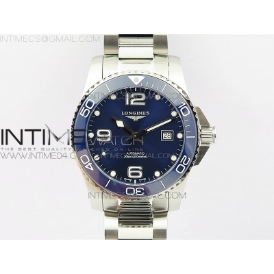 Conquest L3.840.4.56.6 Real Ceramic Bezel SS ZF 11 Best Edition Blue dial On SS Bracelet A2824