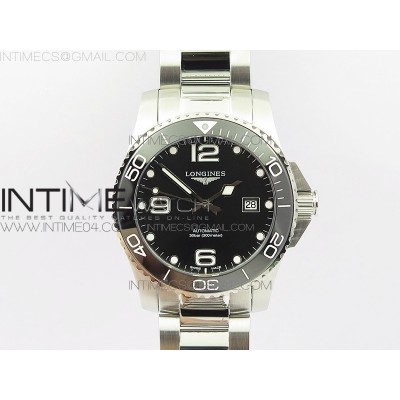 Conquest L3.840.4.56.6 Real Ceramic Bezel SS ZF 11 Best Edition Black dial On SS Bracelet A2824