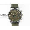 PILOT IW389001 ZF 11 Best Edition Ceramic Case Green Dial on Green Nylon Strap A7750 (function same as genuine)