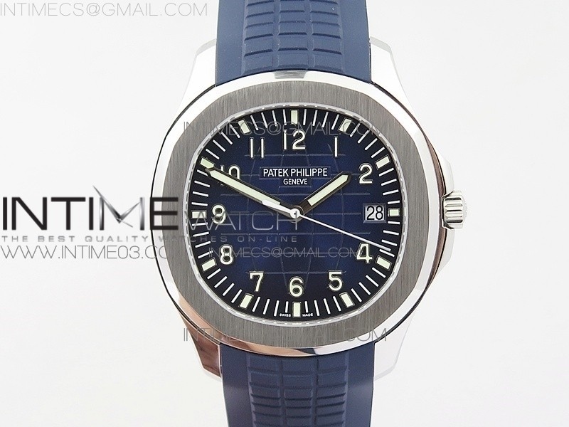 Aquanaut Jumbo 5168G 42mm SS ZF 11 Best Edition Blue Dial on Blue Rubber Strap 324CS (Free box)