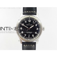 Navitimer 8 A17314 SS ZF 11 Best Edition Black dial On black leather strap A2824