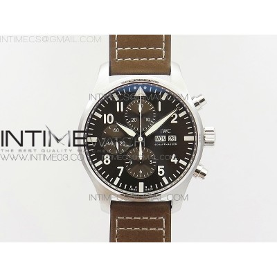 Pilot Chrono IW377713 ZF 11 Best Edition Brown Dial on Brown Leather Strap A7750