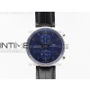 Portuguese IW371491 ZF V3 11 Best Edition SS Blue dial on Black Leather Strap A79350 (Slim Movement)