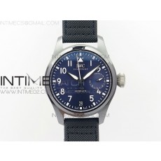 Big Pilot Real PR IW502003 Real Ceramic V2 ZF 11 Best Edition on Black Calfskin Strap A51111