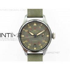 Big Pilot Real PR 48mm IW501902 Real Ceramic ZF 11 Best Edition on Green Nylon Strap A51111 V2(Released)