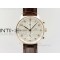 Portuguese IW371480 ZF V3 11 Best Edition RG White dial on Brown Leather Strap A79350 (Slim Movement)