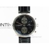 Portuguese IW371447 ZF V3 11 Best Edition SS Black dial on Black Leather Strap A79350 (Slim Movement)