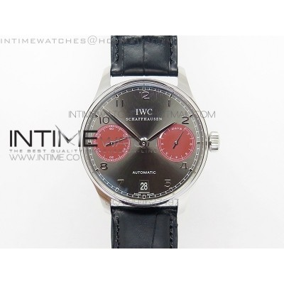 PORTUGUESE REAL PR SS IW500126 V2 GARY DIAL ZF 11 BEST EDITION ON BLACK LEATHER STRAP A52010