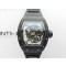 RM055 Black Ceramic BBR Best Edition Skeleton Dial on Black Rubber Strap Clone RMUL2 V2