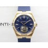 Overseas Tourbillon RG BBR Best Edition Blue Dial on Blue Rubber Strap