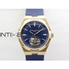 Overseas Tourbillon RG BBR Best Edition Blue Dial on Blue Rubber Strap