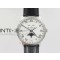 Villeret Quantième Complet 8 Jours SS Complicated Function OMF 11 Best Edition White Dial on Black Leather Strap A6639