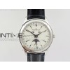 Master Calendar Moonphase SS OMF 11 Best Edition White Dial on Black Leather Strap A8661