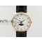 Villeret 6654 RG Complicated Function OMF 11 Best Edition White Texture Dial on Black Leather Strap A6654