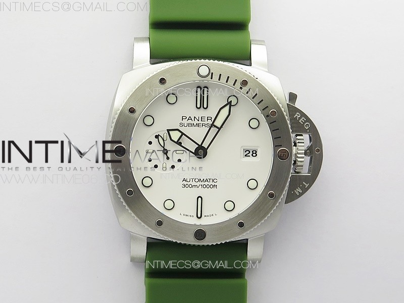 [TT공장]PAM1226 Submersible TTF Best Edition White Dial On Green Rubber Strap P.900 Clone