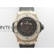 Big Bang Sang Bleu RG Ti Crystal Bezel WWF 11 Best Edition Black Skeletonal Dial On Black Gummy Strap Asian HB1213 V2