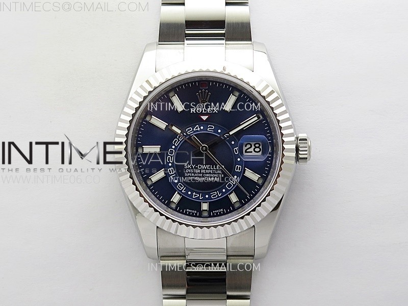 [ZF공장]스카이드웰러 블루Sky-Dweller 326934 904L SS ZF 11 Best Edition Blue Dial on SS Bracelet Asian 2824