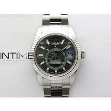 [ZF공장]스카이드웰러 그린Sky-Dweller 326934 904L SS ZF 11 Best Edition Green Dial on SS Bracelet Asian 2824