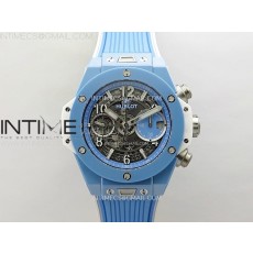 Hublot Big Bang Unico BlueWhite Ceramic BBF 11 Best Edition Skeleton Dial on BlueWhite Rubber Strap A1280