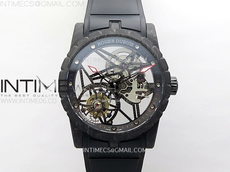 Excalibur Rddbex0393 FC BBR Best Edition Skeleton Dial on Black Rubber Strap A2136 Tourbillon V4