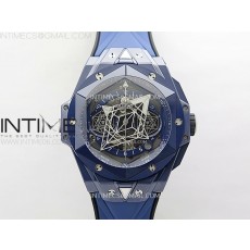 Big Bang Sang Bleu II Blue Ceramic BBF Best Edition on Blue Rubber Strap A1240