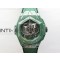 Big Bang Sang Bleu II Green Ceramic BBF Best Edition on Green Rubber Strap A1240