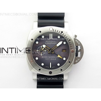 [VS공장] 파네라이 섭머저블 PAM1323 44미리 그레이다이얼 블랙러버스트랩PAM1323 Y GMT VSF 11 Best Edition Dark Gray Dial on Black Rubber Strap P9011