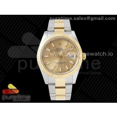 [VS공장] 롤렉스 데이저스트 콤비 샴페인골드다이얼 오이스터브레이슬릿 데젓41 DateJust 41 126333 904L SS/YG VSF 1:1 Best Edition YG Dial on Oyster Bracelet VS3235