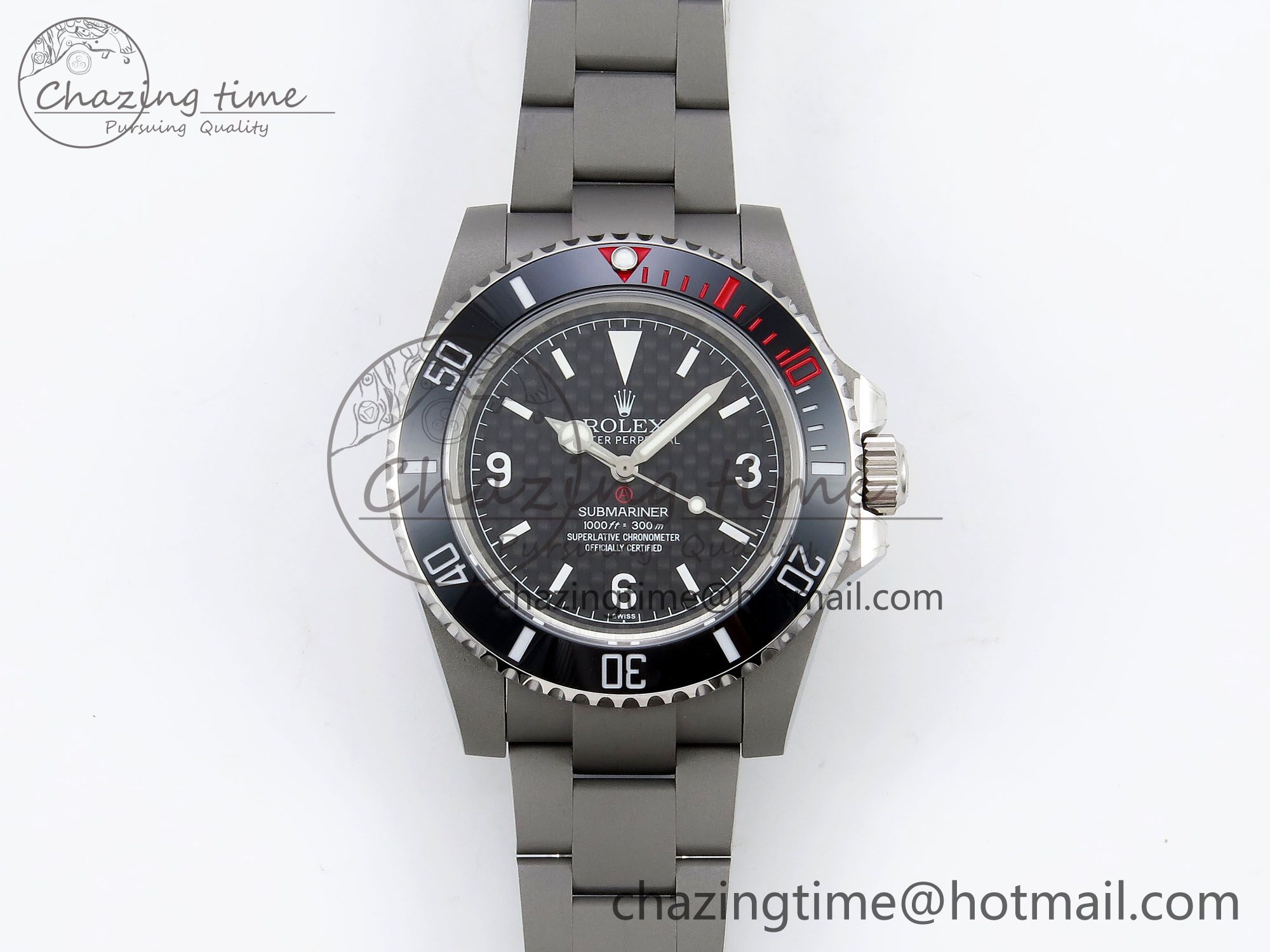 [JD공장]롤렉스 서브마리너 Sandblasted Ceramic Bezel Carbon Dial Dial on SS Bracelet SA3130