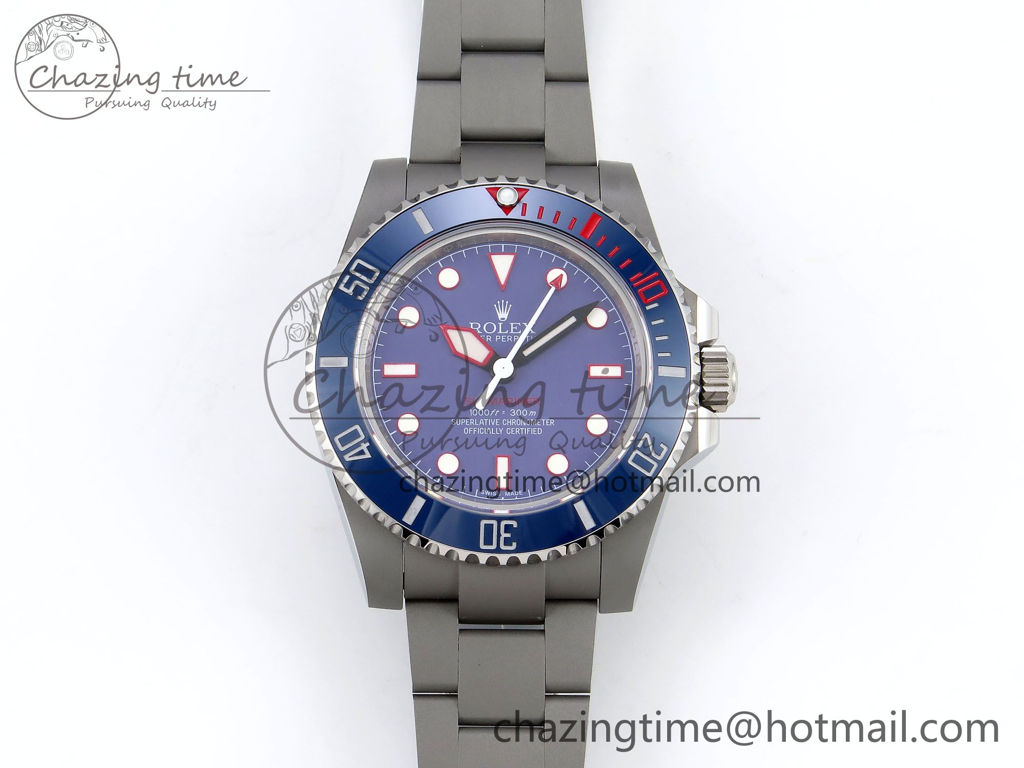 [JD공장]롤렉스 서브마리너 Sandblasted Blue Ceramic Bezel Blue Dial Dial on SS Bracelet SA3130