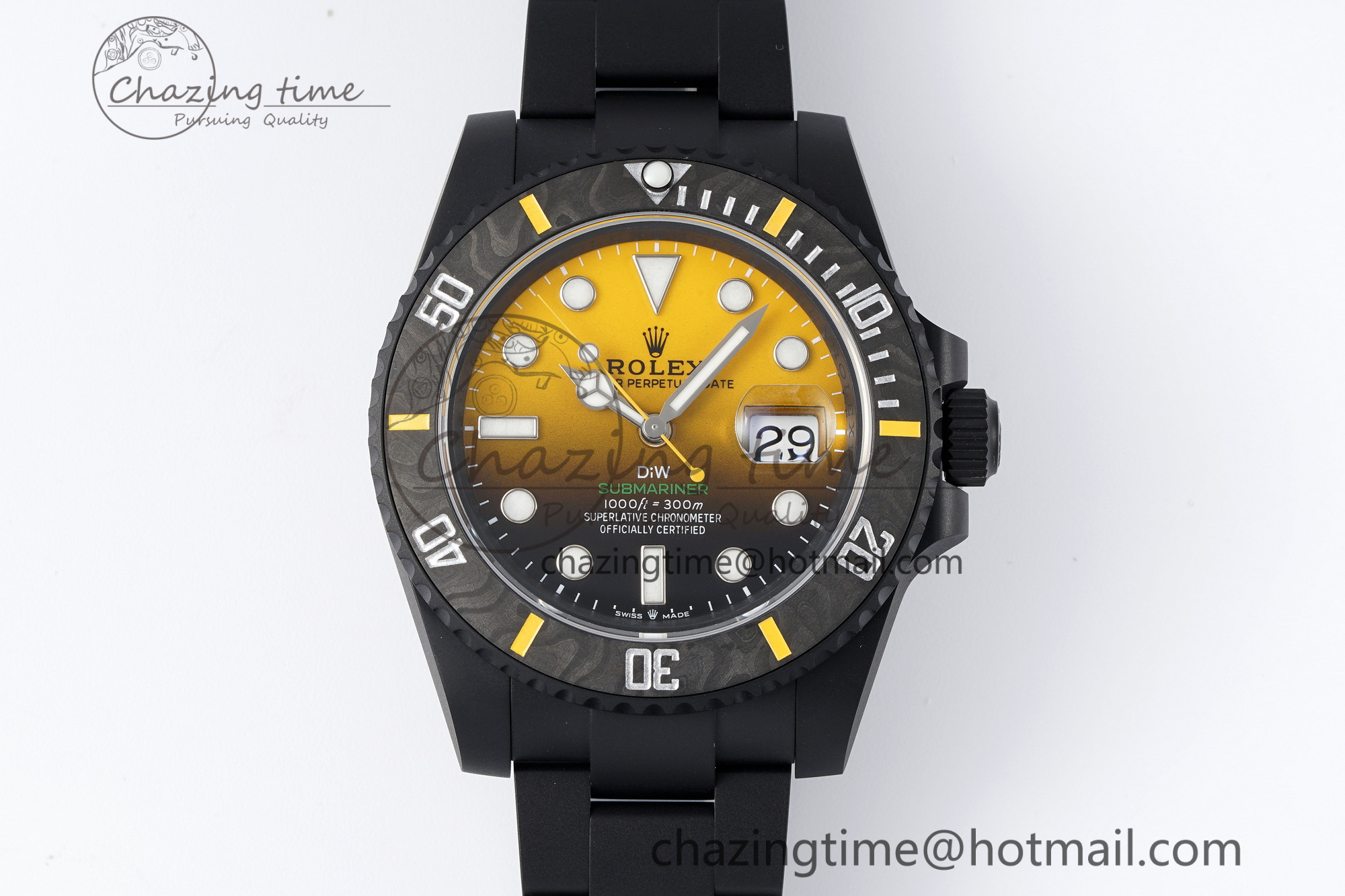 [VS공장]롤렉스 서브마리너 DIW DLC Black/Yellow Dial on DLC Bracelet VS3135