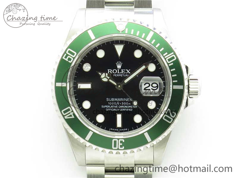 [AR공장]롤렉스 서브마리너  16610 LV Green No Rehaut Engraving  SH3135