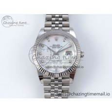 [Clean공장]롤렉스 데이저스트 41mm 126334 White Pearl Moissanite Dial on SS Jubilee Bracelet VR3235