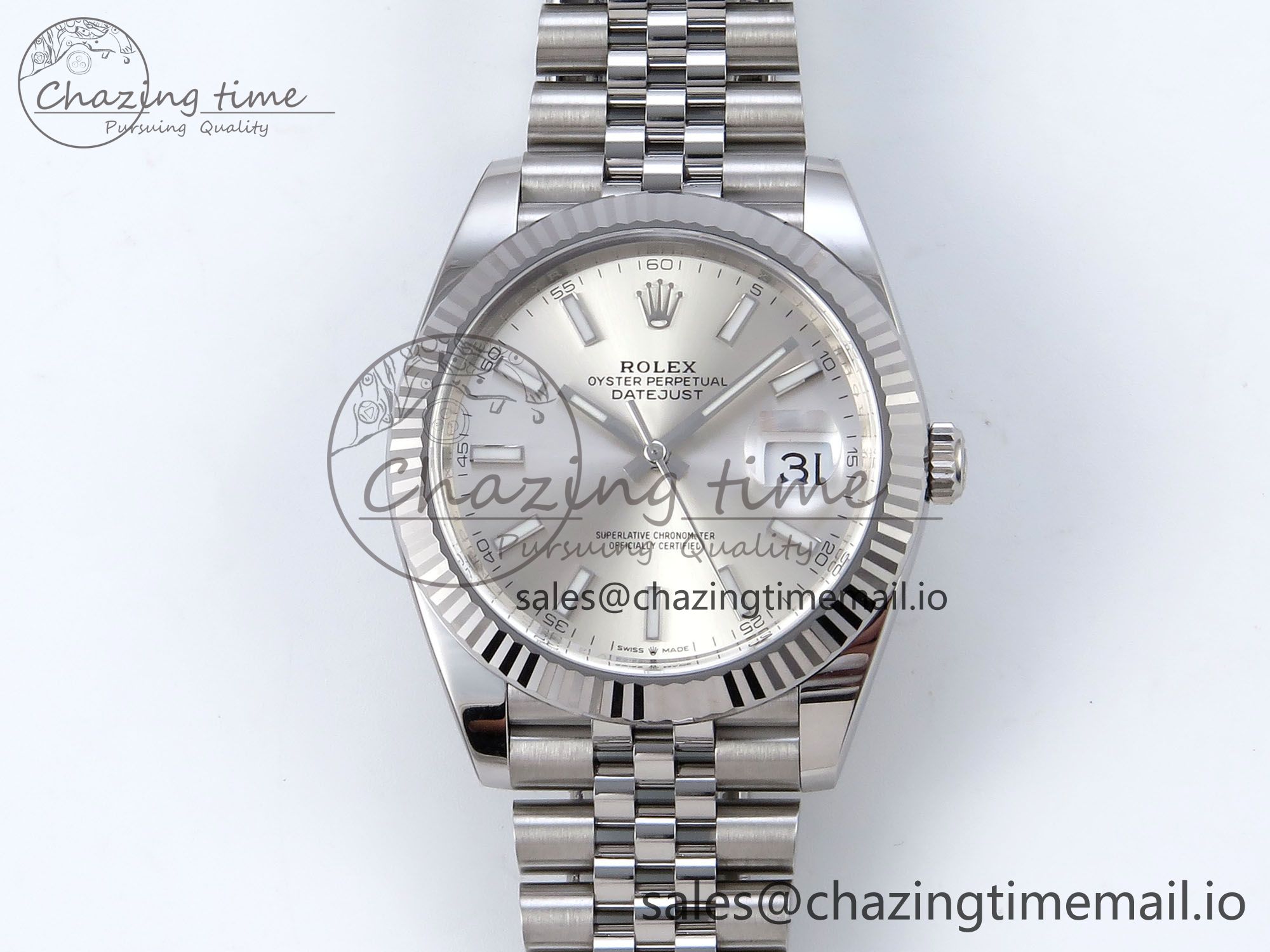 [Clean공장]롤렉스 데이저스트 41mm 126334 Steel Silver Stick Dial on Jubilee Bracelet VR3235