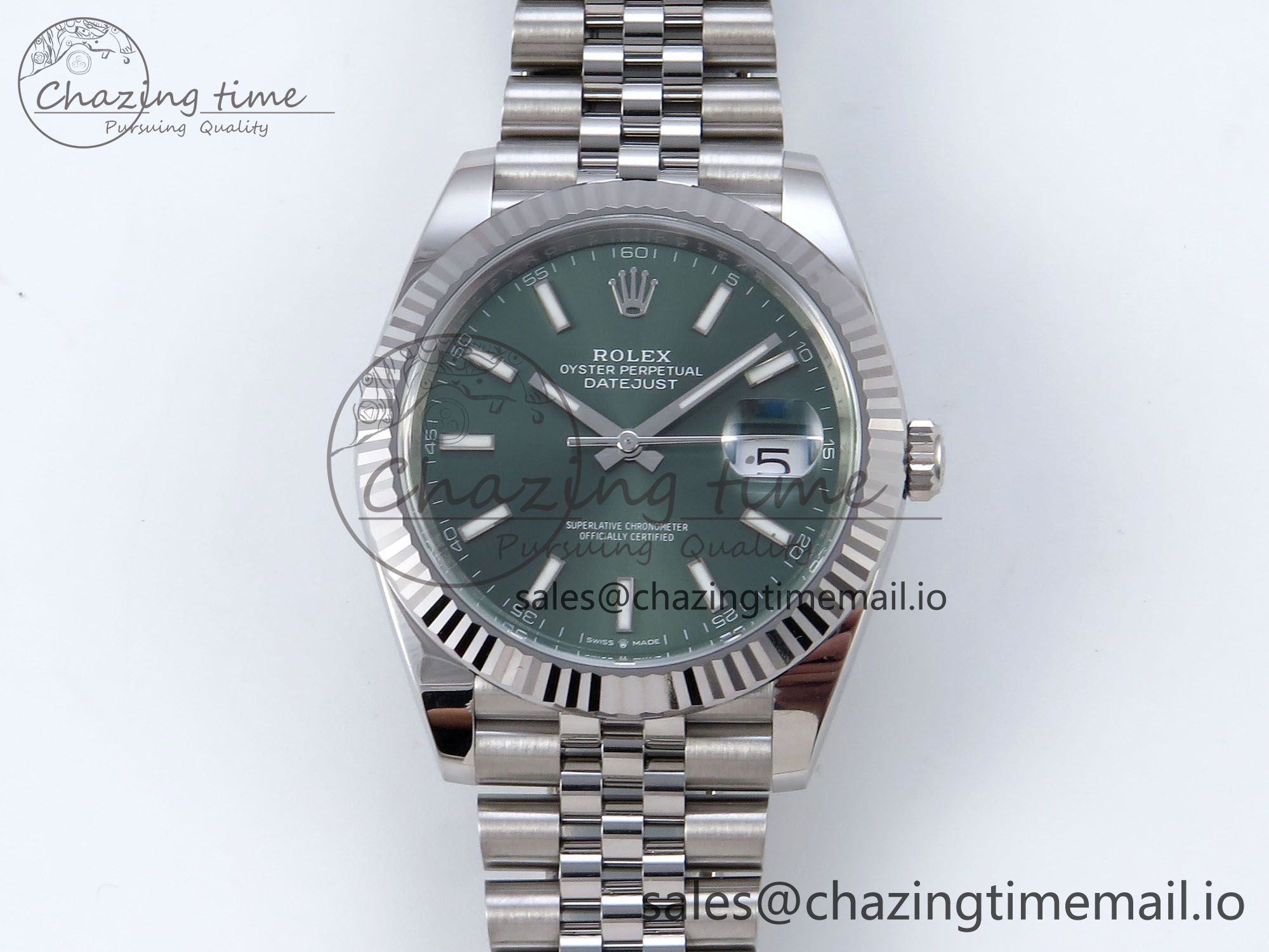 [Clean공장]롤렉스 데이저스트 41mm 126334 Green Stick Dial on SS Jubilee Bracelet VR3235