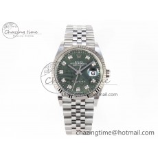 [Clean공장]롤렉스 데이저스트 36mm 126234 Green Leaf Diamonds Dial on Jubilee Bracelet VR3235