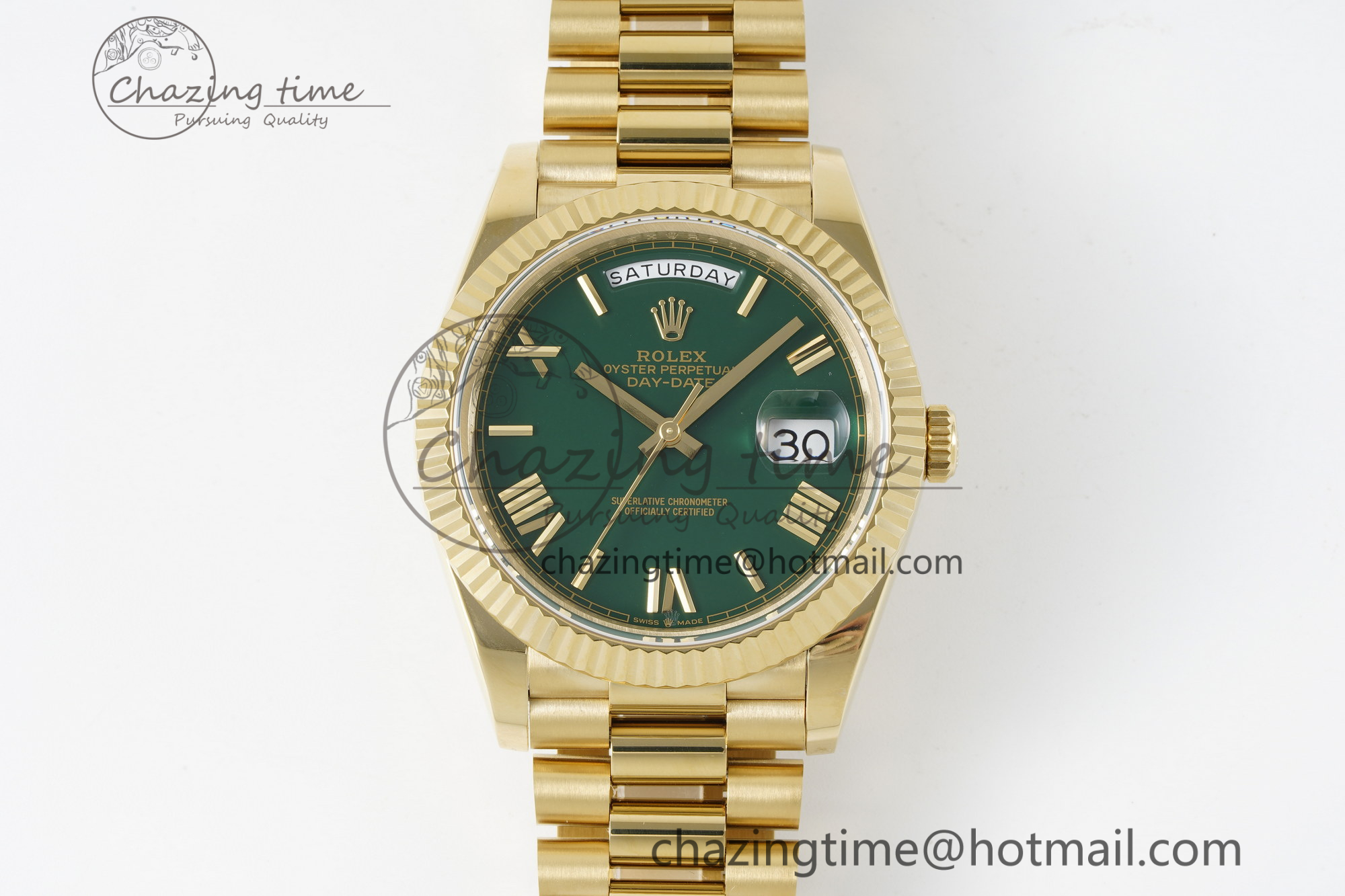 [GM공장]롤렉스 데이데이트 40 228238 YG Green Dial on YG Bracelet A2836