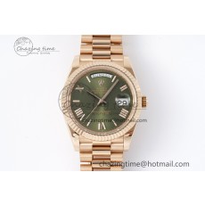 [GM공장]롤렉스 데이데이트 40 Green Dial Roman Markers on President Bracelet A2836