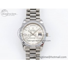 [GM공장]롤렉스 데이데이트 40 Silver Crystal Dial on President Bracelet VR2836 V3 (텅스텐)