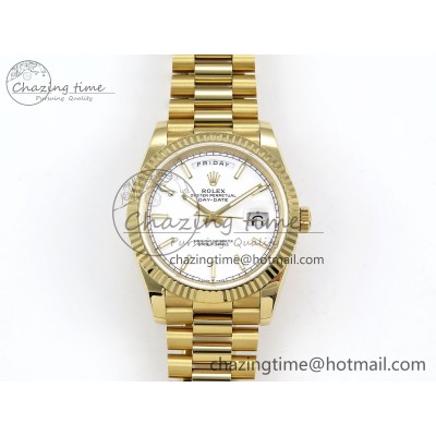 [GM공장]롤렉스 데이데이트 40 YG White Stick Dial on President Bracelet VR2836 (텅스텐)