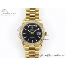 [GM공장]롤렉스 데이데이트 40 Black Stick Dial on President Bracelet VR2836 (텅스텐)