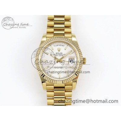 [GM공장]롤렉스 데이데이트 40 Silver Textured Stick Dial on President Bracelet VR2836 (텅스텐)