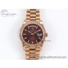 [GM공장]롤렉스 데이데이트 40 RG Brown Textured Stick Dial on President Bracelet VR2836 V3 (텅스텐)