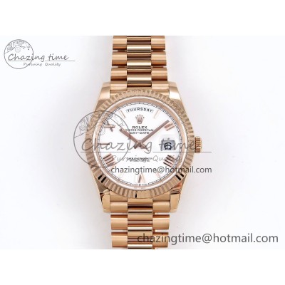 [GM공장]롤렉스 데이데이트 40 RG Big Roman Dial on President Bracelet VR2836 V3 (텅스텐)