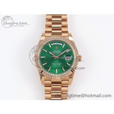 [GM공장]롤렉스 데이데이트 40 RG Green Stick Dial on President Bracelet VR2836 V3 (텅스텐)