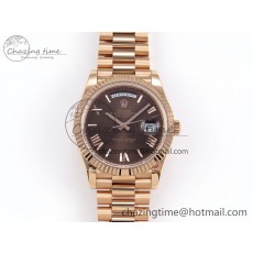 [GM공장]롤렉스 데이데이트 40 RG Brown Big Roman Dial on President Bracelet VR2836 V3 (텅스텐)