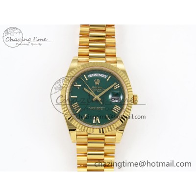 [AR공장]롤렉스 데이데이트 40mm YG 228238  Green Roman Dial on President Bracelet VR3255 (텅스텐)